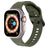 Mobigear Ripple Siliconen Apple Watch Bandje Gespsluiting - 49/46/45/44 mm - Groen