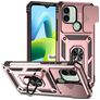 Mobigear Armor Ring Cam Slide Xiaomi Redmi A1 4G Hoesje Hardcase Backcover Shockproof met Ringhouder en Camera Slider - Roségoud