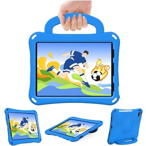 Mobigear Football iPad Air 11 Inch (2026) Hoes EVA Schuim Backcover + Schouderband + Standaard - Blauw