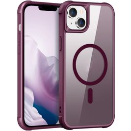Mobigear Shockproof iPhone 15 MagSafe Hoesje Hardcase Backcover - Rood Mobigear Shockproof iPhone 15 MagSafe Hoesje Hardcase Backcover - Rood