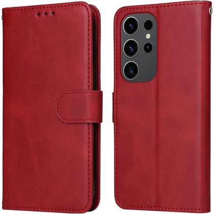 Mobigear Wallet Samsung Galaxy S24 Ultra Hoesje Bookcase Portemonnee - Rood