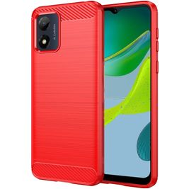 Mobigear Brushed Slim Motorola Moto E13 Hoesje Flexibel TPU Backcover - Rood