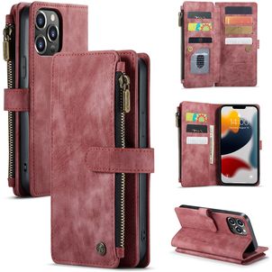 Caseme C30 iPhone 13 Pro Max Hoesje Bookcase Portemonnee - Rood