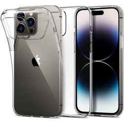 Mobigear Basics Doorzichtig iPhone 14 Pro Max Hoesje Flexibel TPU Backcover - Transparant