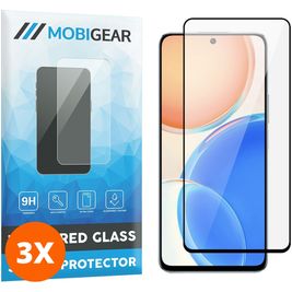 Mobigear Premium HONOR X8 Glazen Screenprotector - Case Friendly - Zwart (3-Pack)