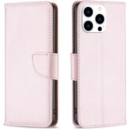 Mobigear Excellent iPhone 16 Pro Hoesje Bookcase Portemonnee - Roségoud