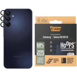PanzerGlass Hoops Samsung Galaxy A16 Glazen Camera Lens Protector - Case Friendly - Zwart