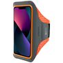 Mobiparts Comfort Fit Telefoonhouder Hardlopen iPhone 13 Mini Sport Hoesje Neopreen Sportarmband - Neon Orange