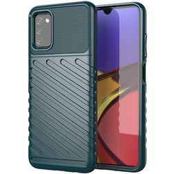 Mobigear Groove Samsung Galaxy A03s Hoesje Flexibel TPU Backcover - Groen