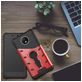 Mobigear Grip Stand Motorola Moto C Plus Hoesje Hardcase Backcover Shockproof met Standaard - Rood