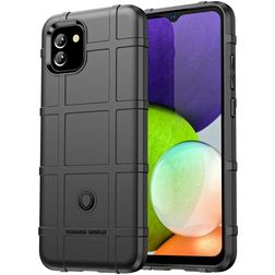 Mobigear Rugged Shield Samsung Galaxy A03 Hoesje Flexibel TPU Backcover Shockproof - Zwart