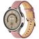 Mobigear Stitched Leren Smartwatch Bandje Gespsluiting - Universeel 22 mm connector - Roze