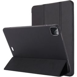 Mobigear Tri-Fold Gel iPad Pro 12.9 Inch (2021) Hoes TPU,Kunstleer Bookcase - Zwart