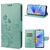 Mobigear Flowers OPPO A17 Hoesje Bookcase Portemonnee - Groen