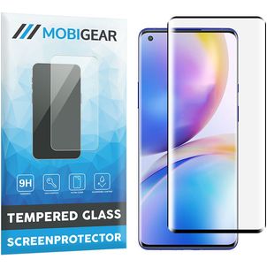Mobigear Curved OnePlus 9 Pro Glazen Screenprotector - Case Friendly - Zwart