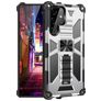 Mobigear Armor Stand Samsung Galaxy S22 Ultra Hoesje Hardcase Backcover Shockproof met Standaard - Zilver