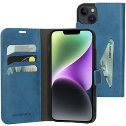 Mobiparts Classic Wallet iPhone 14 Plus Hoesje Bookcase Portemonnee - Steel Blue