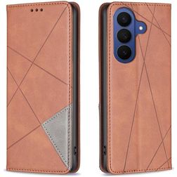 Mobigear Rhombus Slim Samsung Galaxy A27 Hoesje Bookcase - Bruin