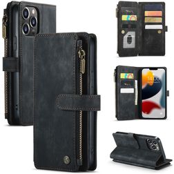 CaseMe C30 iPhone 13 Pro Max Hoesje Bookcase Portemonnee - Zwart