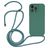 Mobigear Lanyard iPhone 14 Pro Max Siliconen Hoesje met koord - Groen