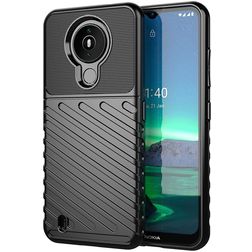 Mobigear Groove Nokia 1.4 Hoesje Flexibel TPU Backcover - Zwart