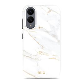 MIO Samsung Galaxy S25 Edge MagSafe Hoesje Hardcase Backcover - White Marble