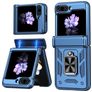 Mobigear Armor ring Samsung Galaxy Z Flip 6 Hoesje Hardcase Backcover Shockproof met Ringhouder - Blauw