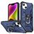 Mobigear Armor Ring iPhone 14 Hoesje Hardcase Backcover Shockproof met Ringhouder - Blauw