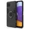 Mobigear Armor Ring Samsung Galaxy A22 5G Hoesje Hardcase Backcover Shockproof met Ringhouder - Zwart