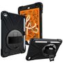 Mobigear SureGrip XGuard iPad Mini 5 (2019) Hoes Hard Kunststof,Siliconen Backcover + Stylus Houder + Schouderband + Standaard - Zwart
