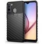 Mobigear Groove Samsung Galaxy A21 Hoesje Flexibel TPU Backcover - Zwart