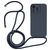 Mobigear Lanyard iPhone 14 Pro Siliconen Hoesje met koord - Donkerblauw
