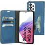 Mobiparts Classic Wallet Samsung Galaxy A53 Hoesje Bookcase Portemonnee - Steel Blue