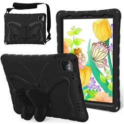 Mobigear Butterfly iPad Air 11 Inch (2024) Hoes EVA Schuim Backcover + Schouderband + Standaard - Zwart