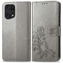 Mobigear Clover OPPO Find X5 Pro Hoesje Bookcase Portemonnee - Grijs
