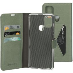 Mobiparts Classic Wallet Samsung Galaxy A21s Hoesje Bookcase Portemonnee - Stone Green
