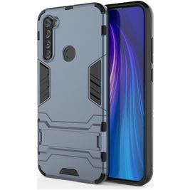 Mobigear Armor Stand Xiaomi Redmi Note 8T Hoesje Hardcase Backcover Shockproof met Standaard - Marineblauw