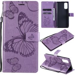 Mobigear Butterfly OPPO Reno 4 Hoesje Bookcase Portemonnee - Paars