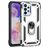 Mobigear Armor Ring Samsung Galaxy A23 Hoesje Hardcase Backcover Shockproof met Ringhouder - Zilver