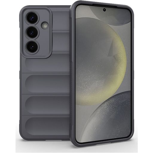 Mobigear Bumpy Samsung Galaxy S25 Hoesje Flexibel TPU Backcover - Grijs