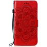 Mobigear Mandala Google Pixel 4a 5G Hoesje Bookcase Portemonnee - Rood