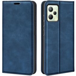 Mobigear Retro Slim Realme C35 Hoesje Bookcase Portemonnee - Donkerblauw