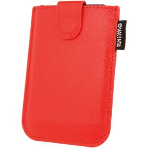 Valenta Card Pocket Slide Leren Pasjeshouder - 5 Pasjes - Rood