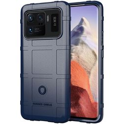Mobigear Rugged Shield Xiaomi Mi 11 Ultra Hoesje Flexibel TPU Backcover Shockproof - Blauw