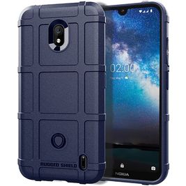 Mobigear Rugged Shield Nokia 2.2 Hoesje Flexibel TPU Backcover Shockproof - Blauw