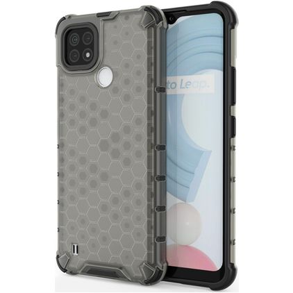 Mobigear Honeycomb Realme C21 Hoesje Hardcase Backcover Shockproof - Zwart