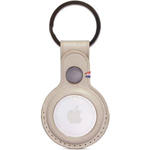 Decoded Detachable Apple AirTag Hoesje Echt Leer Sleutelhanger - Tan