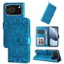 Mobigear Sunflower iPhone 17 Pro Hoesje Bookcase Portemonnee - Blauw