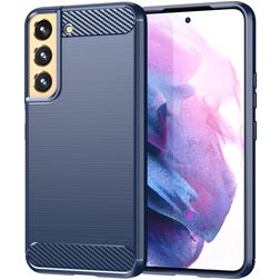 Mobigear Brushed Slim Samsung Galaxy S23 Hoesje Flexibel TPU Backcover - Blauw