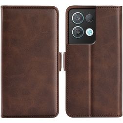 Mobigear Slim Magnet OPPO Reno 8 Pro 5G Hoesje Bookcase Portemonnee - Bruin
